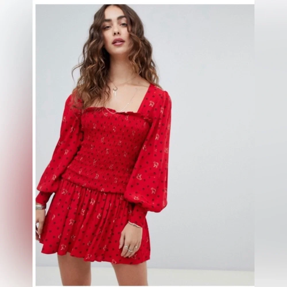 Free People Womens Two Faces Mini Dress - Picture 1 of 4